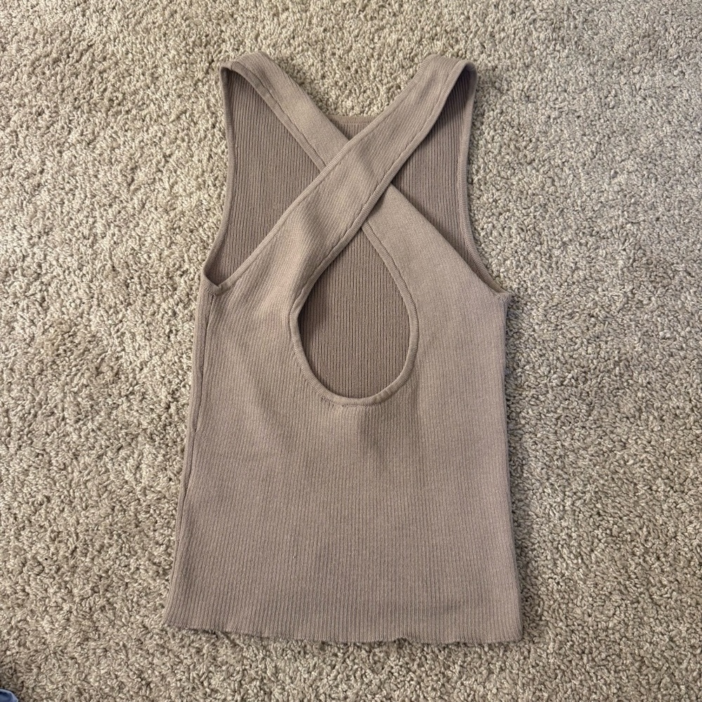 H&M cross back knit top